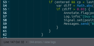 displayed compiler errors