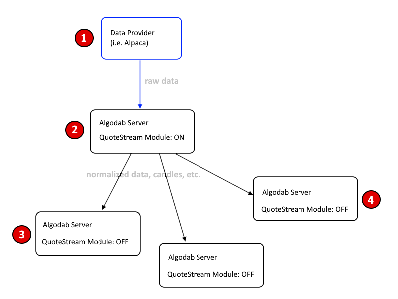 Algodab multiple servers configuration